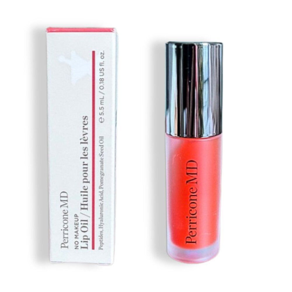 Perricone MD No Makeup Tinted Lip Oil Raspberry Hydrating Lip Gloss 0.18 fl oz